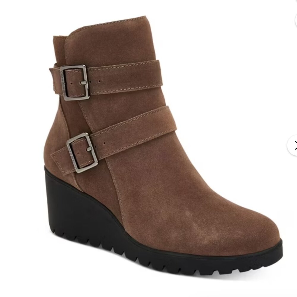 Giani Bernini Sashaa Memory Foam Water Resistant Boots Taupe Brown Size 5 New